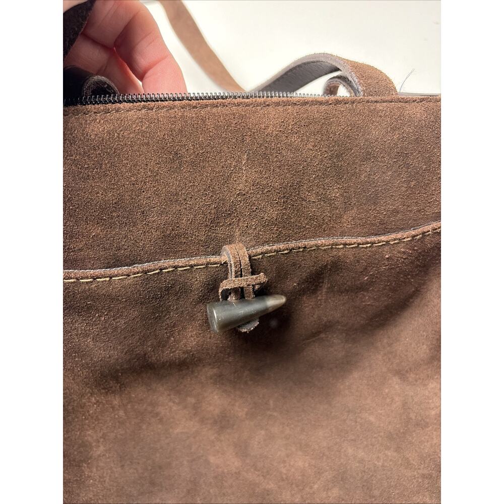 Ralph Lauren dark brown suede tote bag EUC - Picture 12 of 13